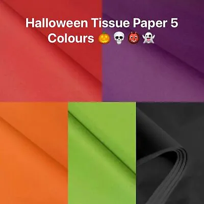 Tissue Paper Halloween Wrapping Coloured  Shredded Paper Decoration 18 Designs   • £33.50