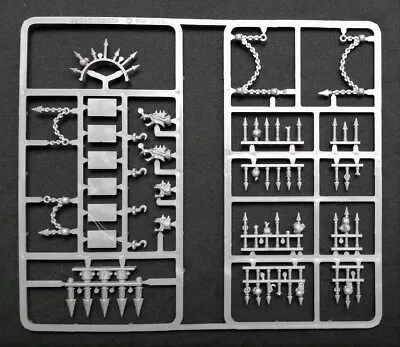 40K Chaos Marines Rhino Trophy Racks Spikes Chains Dozer Blades Vehicle Raider • $59.39