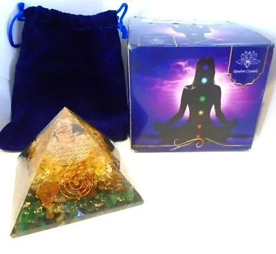 Opulent Crystals Attraction Chakra Healing Meditation Pyramid . • $11.99