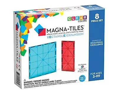 MAGNA-TILES Rectangles 8-Piece Expansion Magnetic Construction Set The ORIGINAL • $45