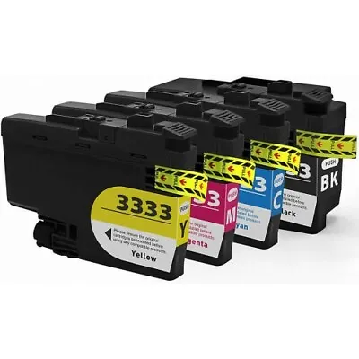 $63 • Buy 4x Ink Cartridge LC-3333 LC3333 BCMY For Brother DCP J1100DW MFC J1300DW Printer