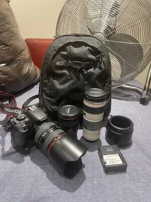 Canon EOS 650D DSLR Camera & EF 28-70mm 14-70mm 70-200mm Lens Including Kit • £1000
