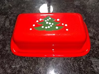 Waechtersbach Christmas Tree Butter Dish • $60