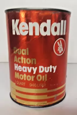 Vintage Kendall Dual Action Heavy Duty Motor Oil Composite SAE10W Oil Can • $2.95