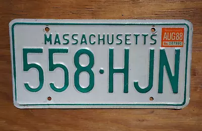 1988 MASSACHUSETTS License Plate - Nice Original • $22.99