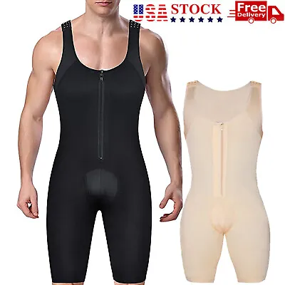 Men's Shapewear Bodysuit Full Body Shaper Fajas Compression Post Surgical Suit • $34.19