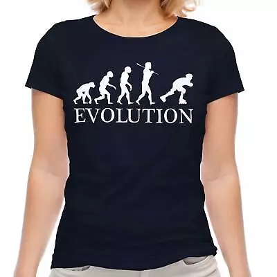 Roller Blading Evolution Of Man Ladies T-shirt Tee Top Gift Blades • $20.97