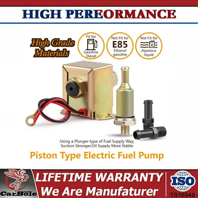 2.5-4PSI 12V Universal Fuel Pump Electric Inline Low Pressure Gas Diesel E8012S • $17.95