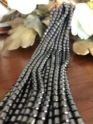 Magnetic Hematite Drum Beads 16  Strand 5mm 79 Beads Free S/H • $10.94