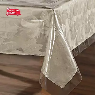 Clear Plastic 100% Waterproof Tablecloth - 54 X 78 Inch - Vinyl PVC Rectangle Ta • $26.47