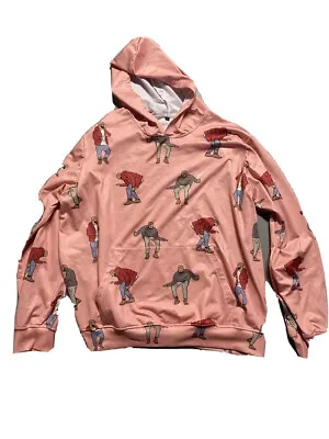 Dancing Drake Hotline Bling Meme Humor Unisex XL Pink Hoodie Sweatshirt • $19.99
