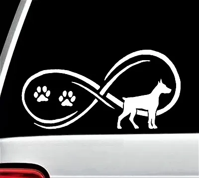 £3.30 • Buy Doberman Pinscher Infinity Dog Decal Sticker For Car Truck SUV Van LAPTOP J1039