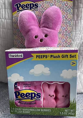 Peeps Plush Pink Bunny Stuffed Animal Peeps Marshmallow Candy Great Gift Easter • $5.97