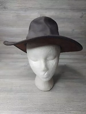 Minnetonka The Fold Up Leather Hat Size S Indiana Jones Cowboy Western Safari • $19.79