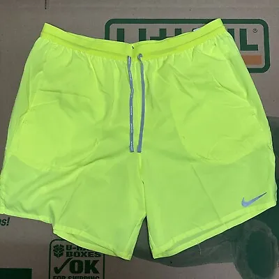 NWT Nike DQ1819-702 Men Dri-FIT Flex Stride 7  Brief-Lined Running Shorts Volt L • $29.99
