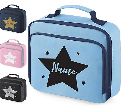 Personalised School Lunch Bag Insulated Snack Box Childrens Star Boys Girls Gift • £12.99