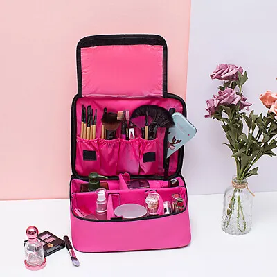 Professional Makeup Bag Cosmetic Case Storage Handle Organizer Artist Travel Kit • $11.95