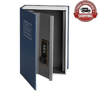 Hidden Book Safe - Lock Box - Combination Lock - Gun Box - Fire Proof - Blue • $16.99