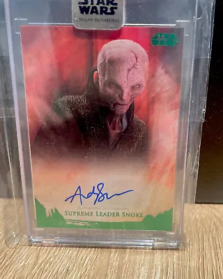 2019 Topps Star Wars Stellar Autograph Andy Serkis / Supreme Leader Snoke #7/20 • $179.99