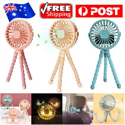 Clip On Fan Handheld USB Mini Cooling Desk Stroller Pram Cot Car Portable Fan AU • $8.99