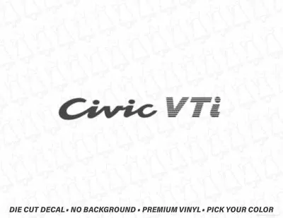 Civic VTi EDM JDM Rear Hatch Trunk Decal For 92-95 EG EK Emblem Sticker Euro • $12.50