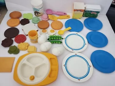 Vintage 1980’s Fisher Price Play Fun With Food Plates Ice Cream Lot • $15.06