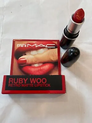 MAC Mini Mac RETRO MATTE LIPSTICK RUBY WOO  0.06 Oz.    (TRAVEL SIZE) NIB • $11