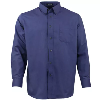 River's End Color Rich Oxford Long Sleeve Button Up Shirt Mens Blue Casual Tops • $9.99