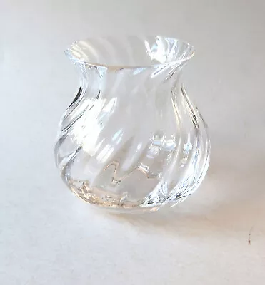 Vintage 6.5cm Tall English Dartington Crystal Posy Vase • $20