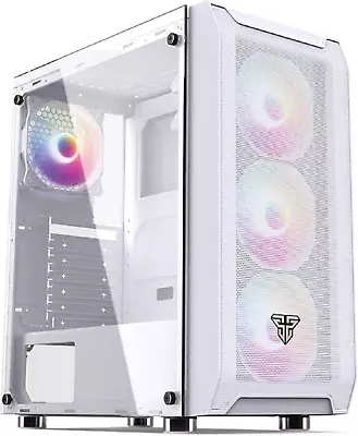 PC Gaming Computer Desktop Case Tempered Glass Side Panel ATX Tower With 4 X 120 • $142.69