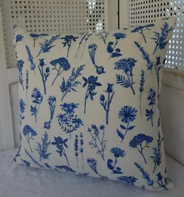 60CM EURO New Hamptons Petite Blue Wild Flowers French Provincial Cushion Cover • $23.90