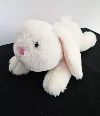 Manhattan Toy Musical Bunny Plush Stuffed Animal White Fur Pink Nose Brahms • $19.89