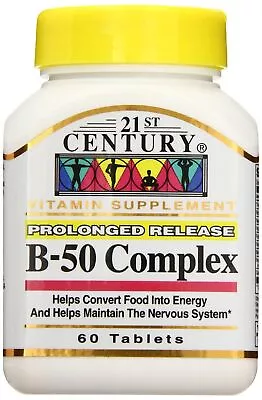 21st Century B 50 Complex Prolonged Release Tablets 60 Count • $10.28