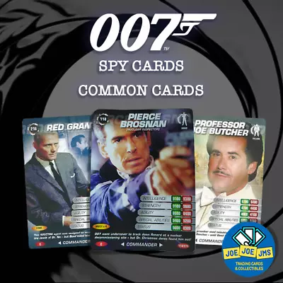 James Bond 007 Spy Cards - COMMANDER COMMON SINGLES - Restocked (2008) • $1.25