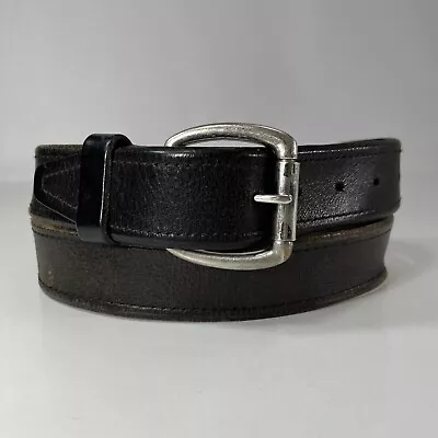 Lejon Black Genuine Leather Work Belt - Made In USA - Men's Size 40 • $16.80