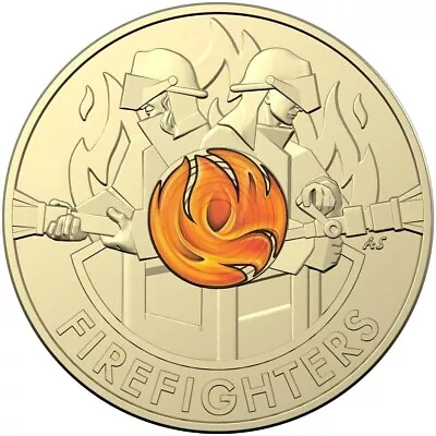 Firefighters $2 Two Dollar Coloured Coin Fire Fighters 2020 Australia Rare CIRC • $7.99