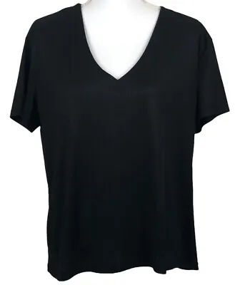 Zara Women Top Blouse Basic Black Size L • $10