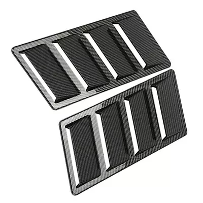 $17.70 • Buy Carbon Fiber Look Air Flow Vent Bonnet Car Front Hood Scoop Decoration Cover 