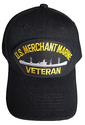 U.S. MERCHANT MARINE VETERAN Military Ball Cap - Black • $13.45