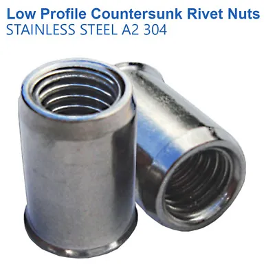 £2.09 • Buy M8 - 8mm RIVNUTS COUNTERSUNK STAINLESS STEEL THREADED RIVET NUTS INSERTS NUTSERT