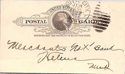 Goldpath: Us Postal Card 1892 Butte City Mont Cv510_p01 • $1