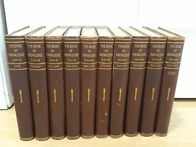 The Book Of Knowledge 1-20 (10 Book Set) The Childrens Encyclopedia 1954 Vintage • $55