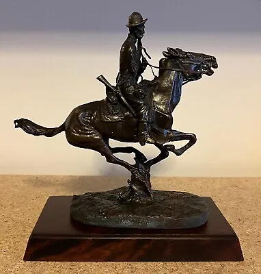 1988 Franklin Mint Bronze Replica TROOPER Horse Figurine By Frederic Remington • $49.99