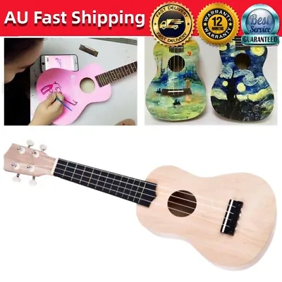 $11.17 • Buy 21inch Tenor Ukelele Ukulele Hawaii Guitar DIY Kit Basswood Fingerboard 4 String