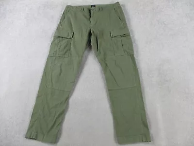 J Crew Pants Mens 34x32 Green Cargo Heavy Army Military Stretch 770 Straight • $44.99