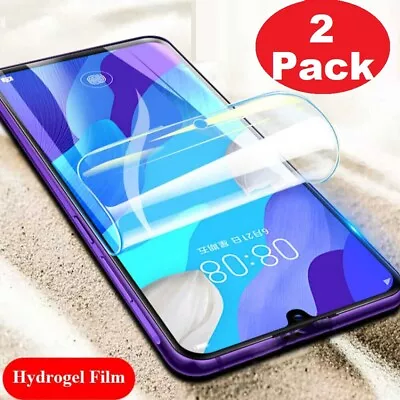 2X Screen Protector For Huawei P20 Pro P30 P40 Lite TPU Soft Hydrogel Film Cover • £2.95