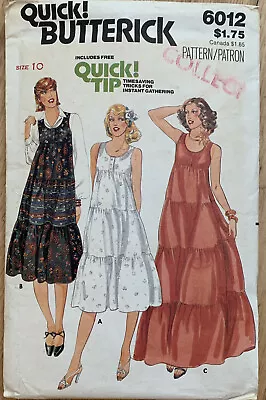 Vintage Butterick 6012  Dress • Size 10 • $5.50