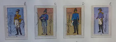 Ddr East Germany 1986 Historic Post Uniforms Set 4 Used Stamps • $4