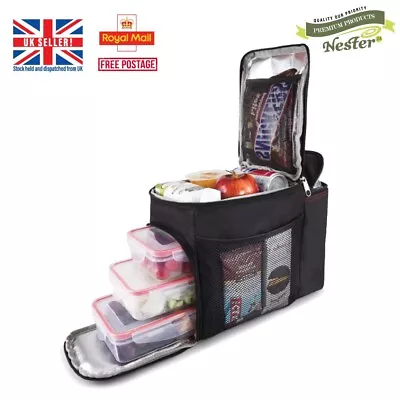 Thermal Insulated Lunch Bag Cool Bag Picnic Adult Kids Food Storage Lunch Box • £8.99