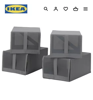 IKEA Skubb Black Collapsible Storage Shoe Box X 7 • £4.99